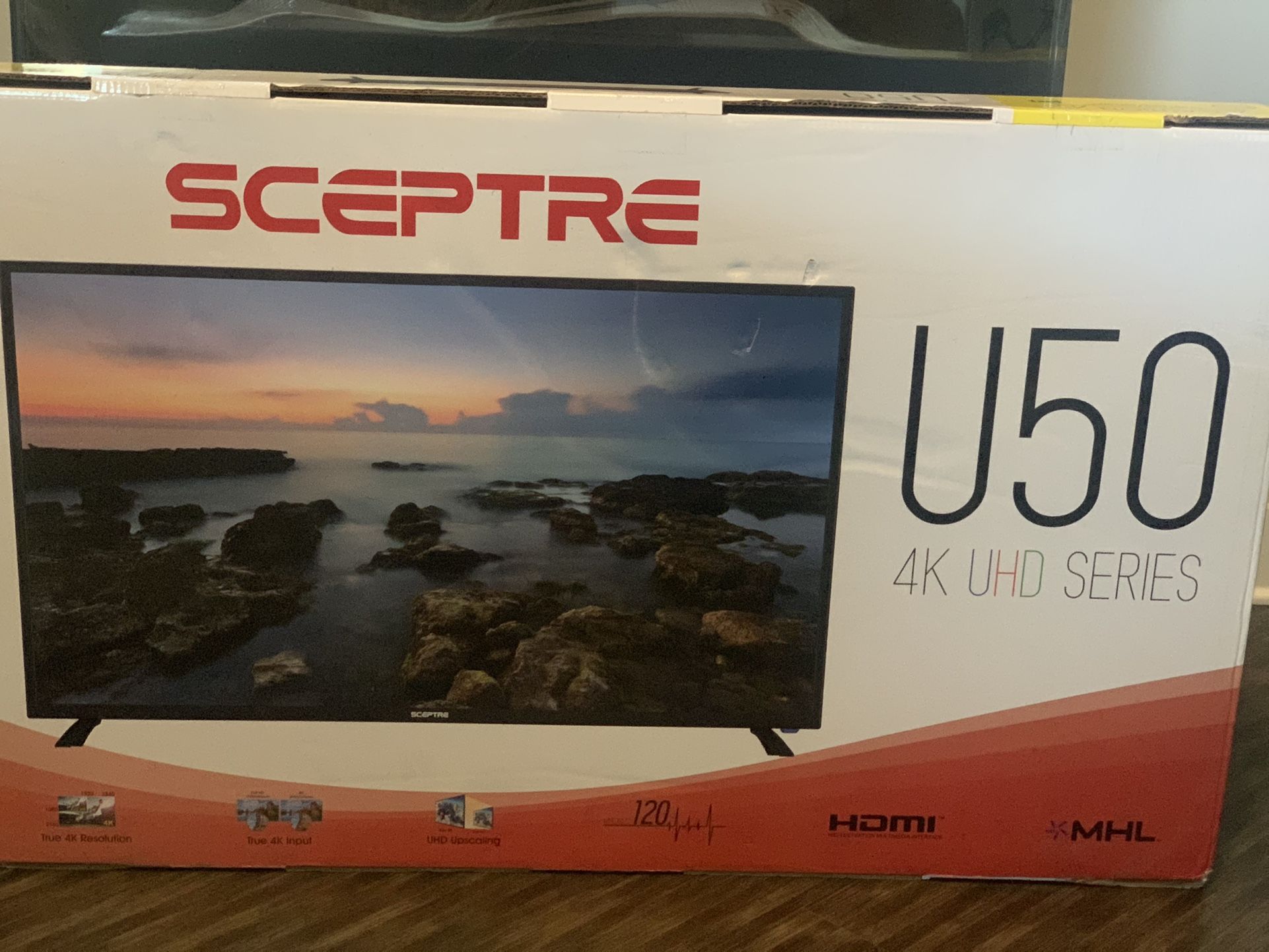 Sceptre 50" 4K TV With Rocku And TV Stand