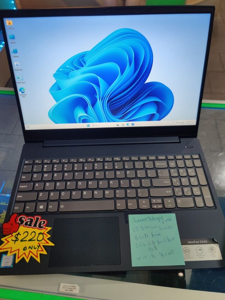 Lenovo IdeaPad S340 Intel Core i7 8th Gen 8GB Ram 256GB SSD Windows 11