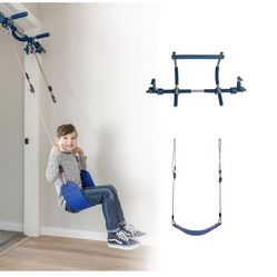 Indoor Doorway Swing & Pull-Up Bar Set for Kids & Adults