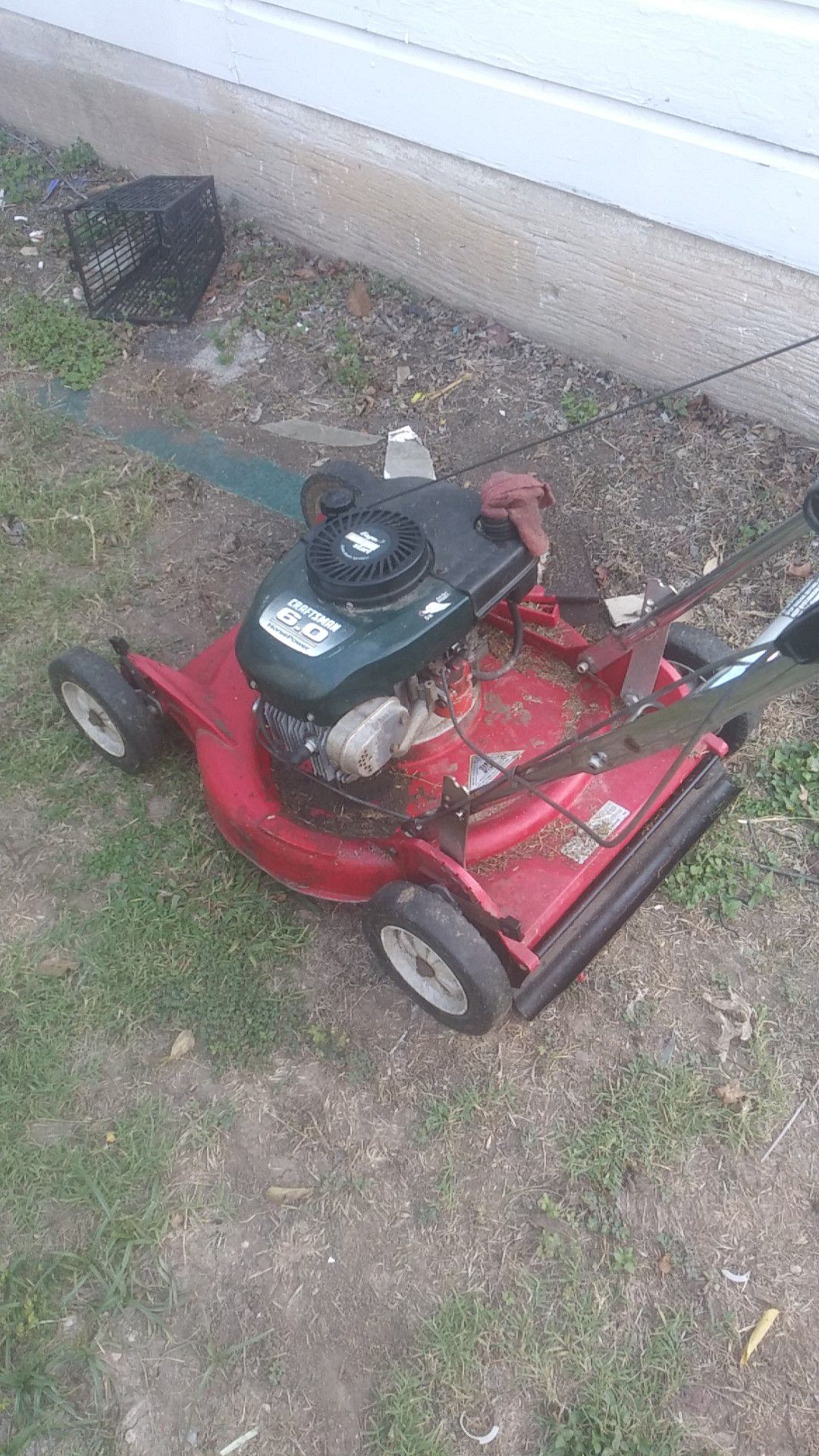 Old Craftsman lawn mower it still runs gas leaked out the carburetor