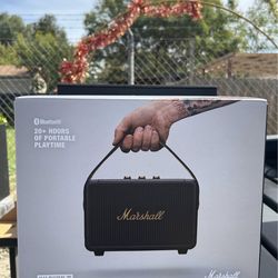 Small Marshall speaker box with microphone