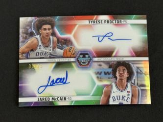 TYRESE PROCTOR JARED MCCAIN 2023-24 Bowman University Best Dual AUTO RC #ed 9/25