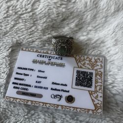Emerald 925 Silver  Ring 