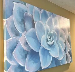 Large canvas flower wall art
