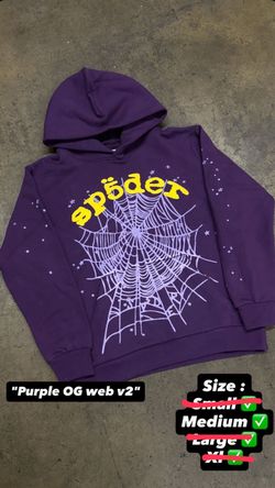 SP5DER Purple Hoodie
