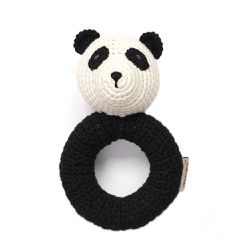 Hand Crocheted Panda Ring Rattle