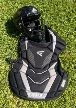 Youth catcher helmet and chest protection