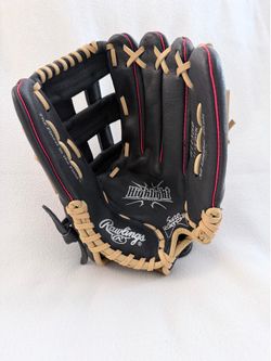 NEW RAWLINGS Model H115HB Baseball Glove Highlight Series 11.5" Black Leather