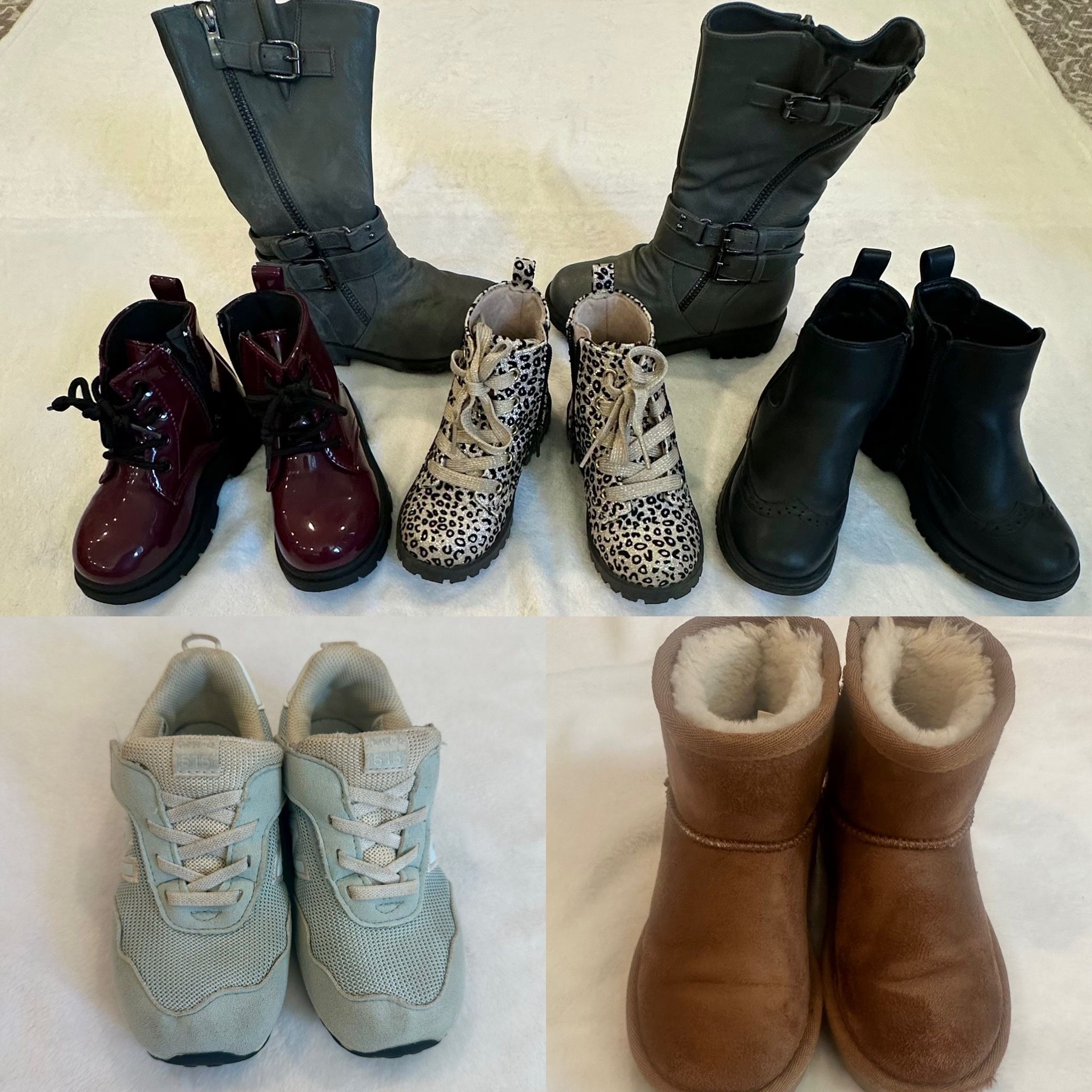Toddler girl boot / shoe bundle! Size 9 Gap, New Balance & more! Leopard print, Burgundy Etc