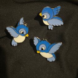 Snow White Bird Enamel Pins 