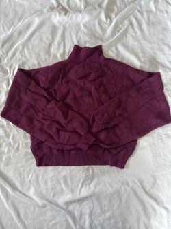 Luck Paris Sweater Wide Armed Mock Neck Women Size Small Perfect For Fall 