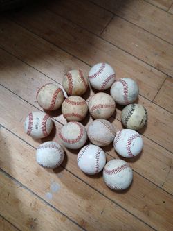 Lot of 13 Used Baseballs