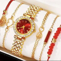 Spring Special 😍💎🙌Very Nice Womens Watch 🎁and Accessories Set 😍(New)