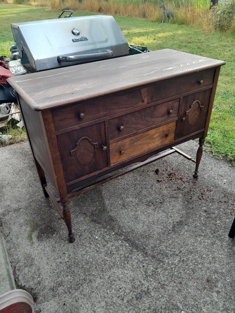 Antique Wooden Buffet Table WATERWORKS CO. Tacoma