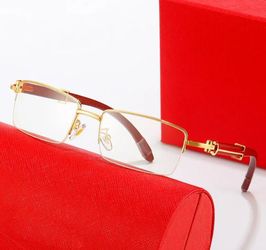 Cartier wood frame glasses