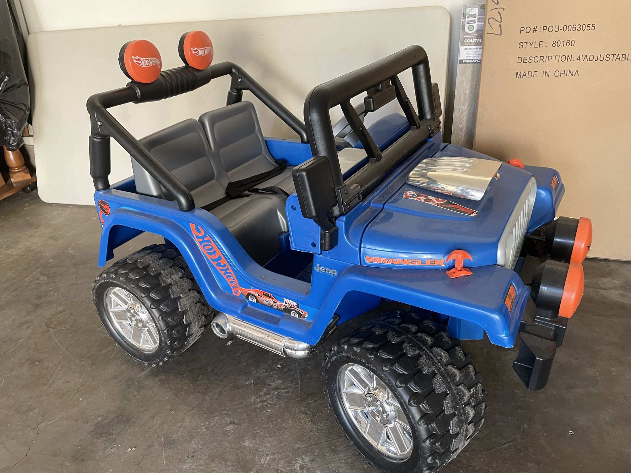 black/blue power wheels hot wheels jeep wrangler for kids for Sale in  Monrovia, CA - OfferUp