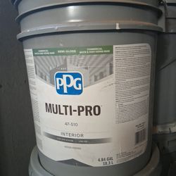 $50 PPG MULTI-PRO INTERIOR SEMI GLOSS COMMERCIAL WHITE PAINT 