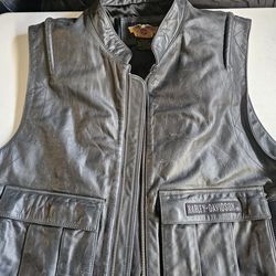 Harley Davidson Leather Vest XXL 🔥🔥🔥