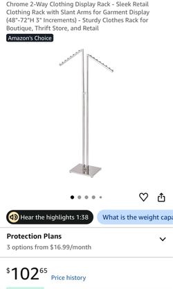 Chrome 2-Way Clothing Display Rack