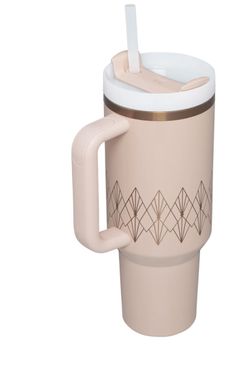 BRAND NEW W TAG STANLEY 40 OZ QUENCHER TUMBLER SOFT BABY GLOSSY LIGHT PINK  AND GOLD for Sale in Garden Grove, CA - OfferUp