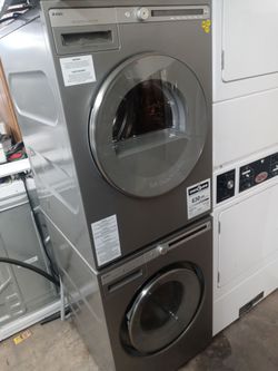 Asko 24" gray stackable front load washer and dryer set - Free delivery