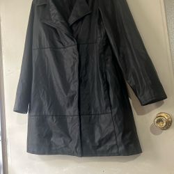 Faux Leather Jacket L