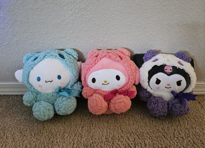 Sanrio: Cinnamoroll, My Melody, Kuromi Plushies