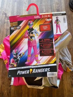 Power Rangers Dino Fury Pink Ranger Girls Costume Size S (4-6) $10