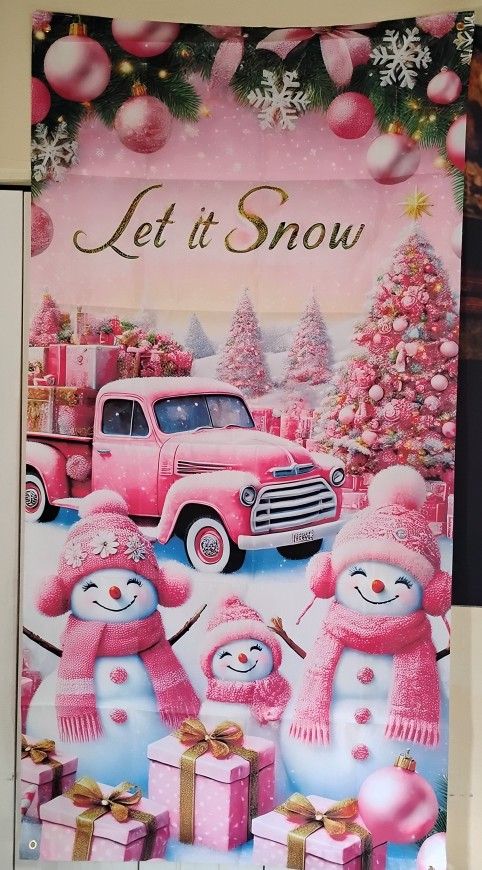 Let it snow Banner 3 ft x 6 Ft NEW 
