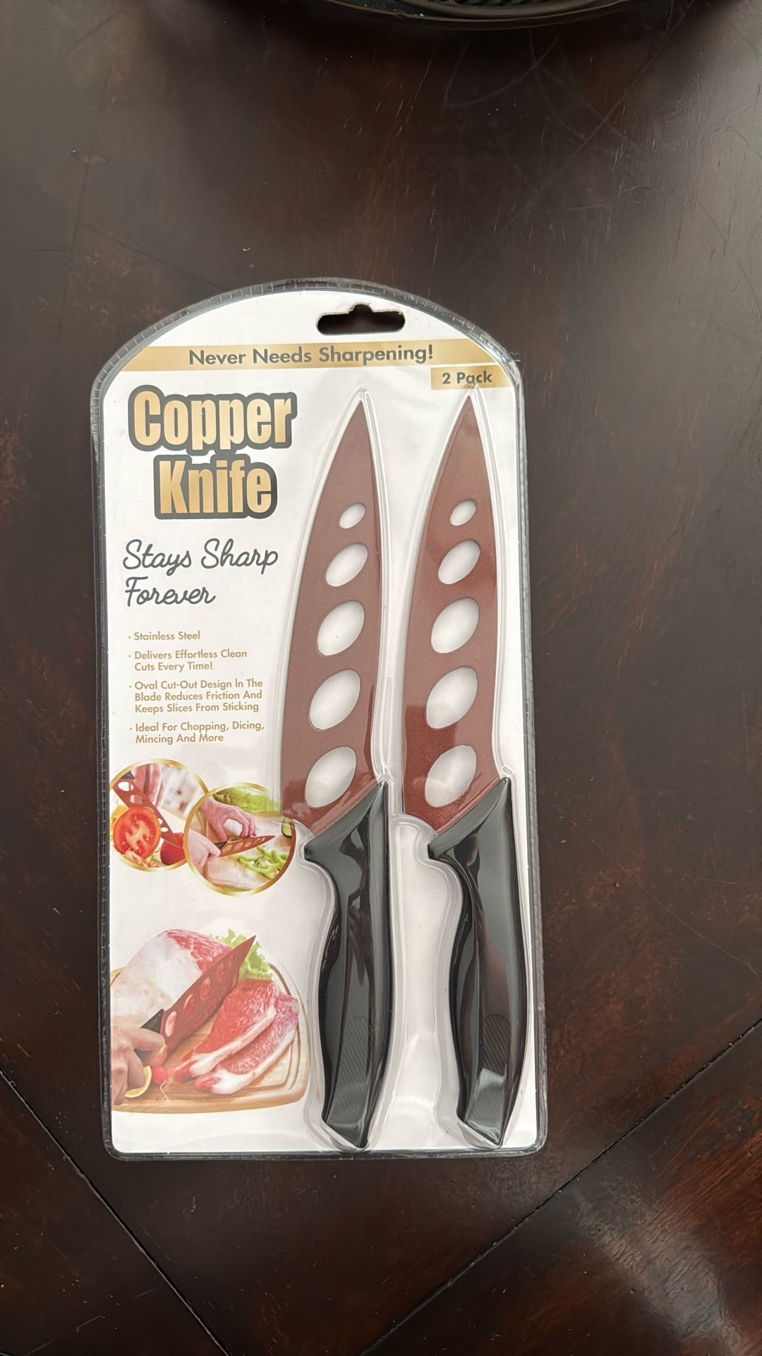 Copper Knives Stay Forever Sharp 2 Pack