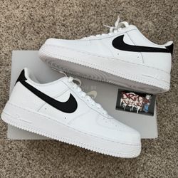 Nike Air Force 1 Low 07 White Black Pebbled Leather Size 11 for Sale in Bothell WA OfferUp