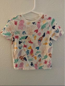 Kids Ocean Print Short Sleeve T-Shirt