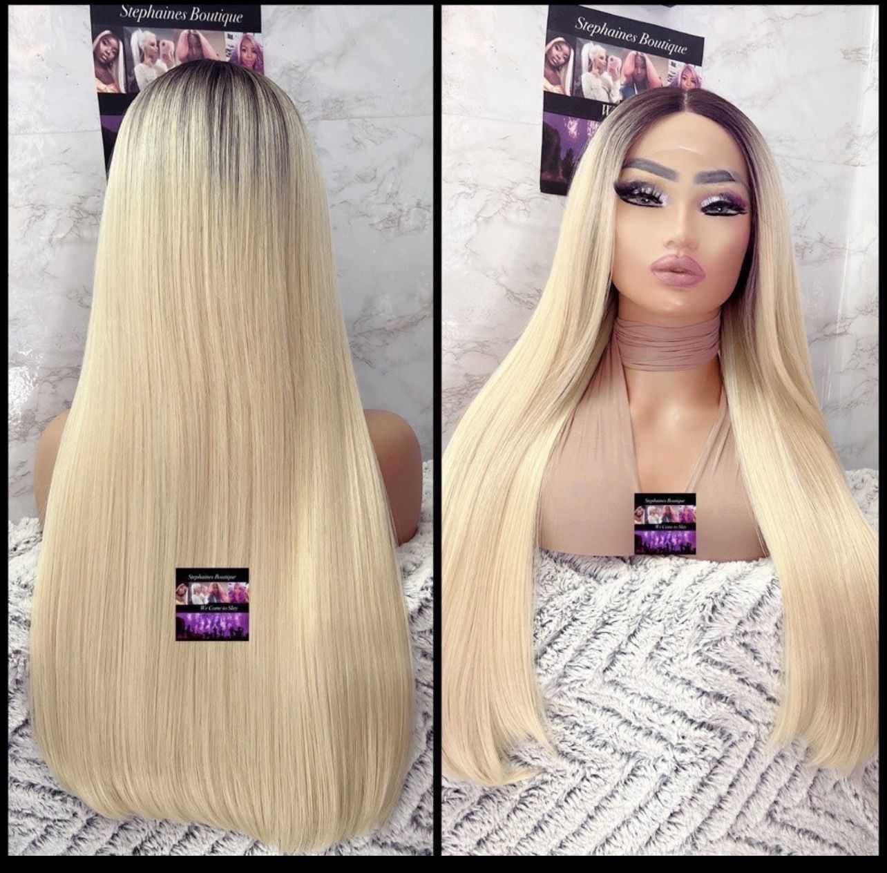 Human Hair Blended Lace Front Wig
