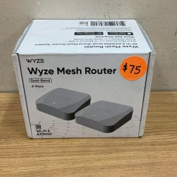 WYZE MESH ROUTER WF6DBMRS WIFI 6 AX3000 DUAL-BAND MESH ROUTER SYSTEM.