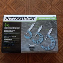 Micrometer Set 3 Pieces 1 Inch To 3 Inch