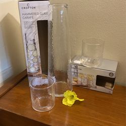 Hammered Glass Carafe