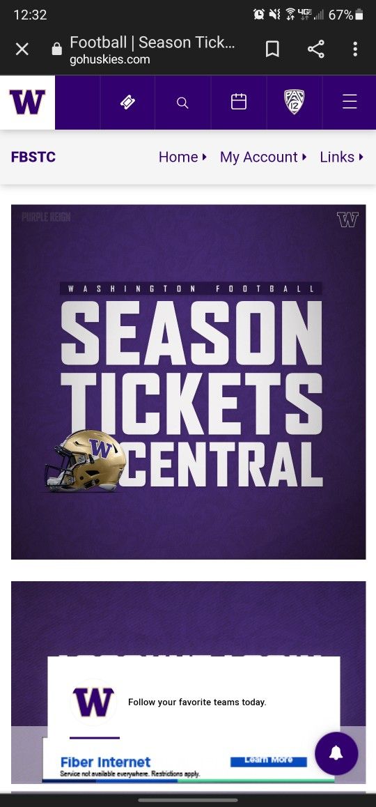 Washington Huskies Tickets