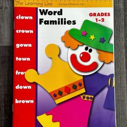 New Word Families English Educational Workbook for Grades 1-2