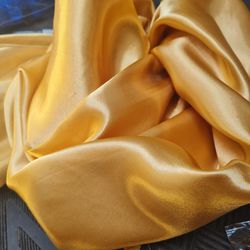 Luxurious Gold Satin Fabric  (10 Yards ) For Decoration Or Party