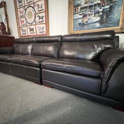 2 SET REAL LEATHER COUCH - (3 seater + 2 seater) GREAL DEAL