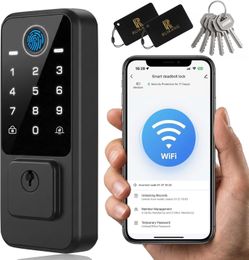 Brand new in box WiFi Smart Door Lock - Keyless Entry Door Lock for Front Door, Fingerprint Door Lock with App Control, 5-in-1 Touchscreen Deadbolt wi