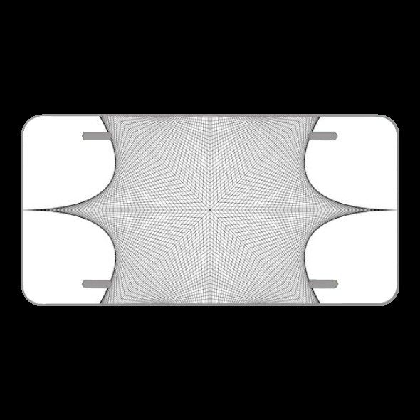 License Plate Novelty Car Front Star Grid Curved Curved Star Woven