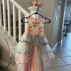 Unicorn dress/gown with hair band