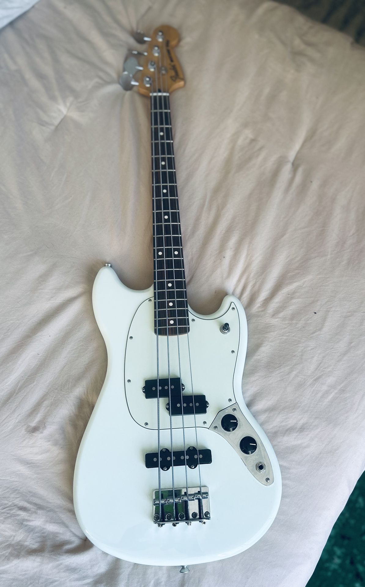 Fender Player Mustang Bass PJ Sonic Blue Electric Bass Guitar