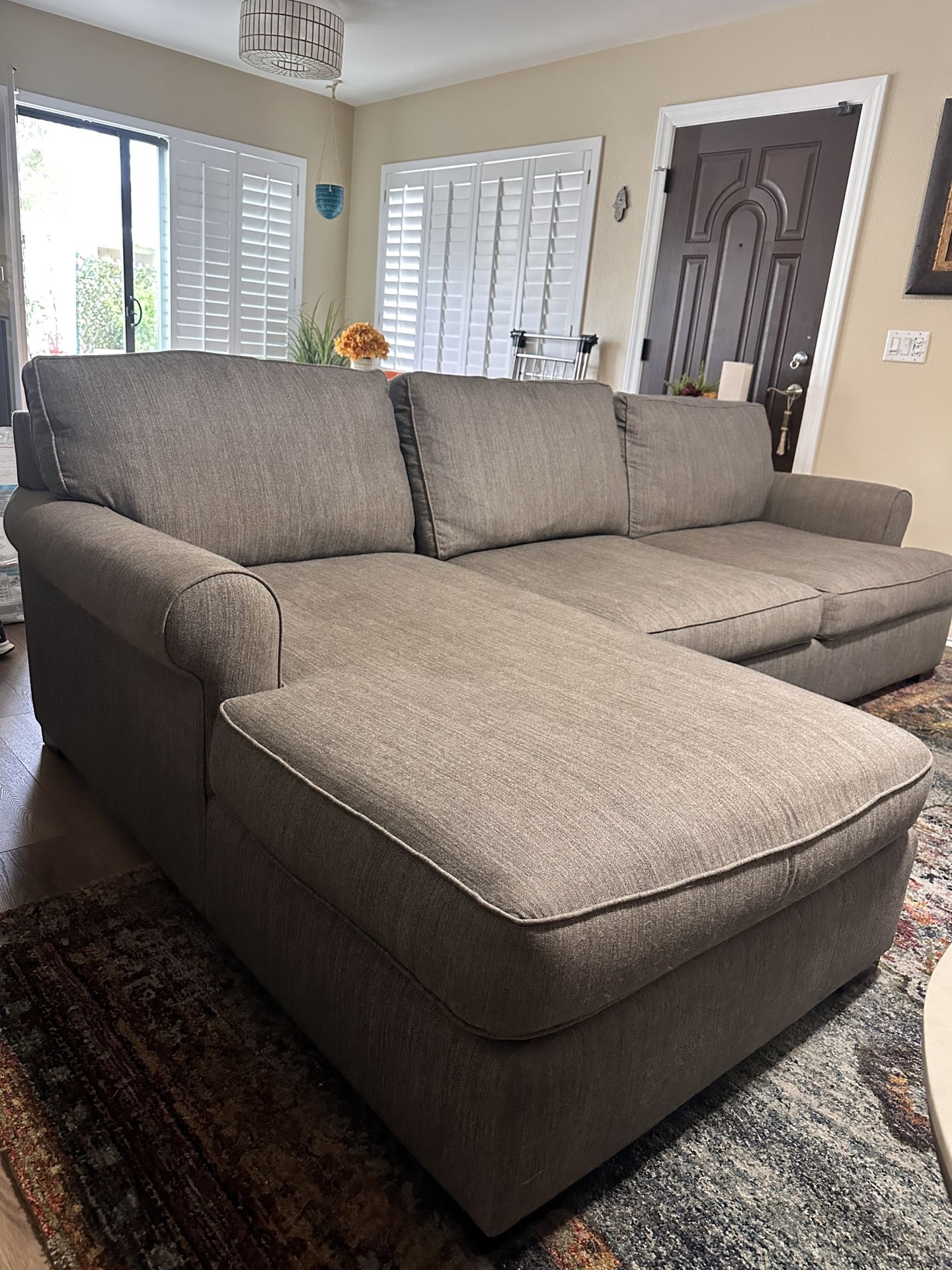 Pottery Barn 2 Piece Sectional Sofa with Chaise
