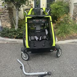 Thule Chariot Double Jogger + Bike Attachment – Excellent Condition