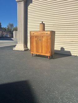 Mid Century Modern Refinished Cabinet.