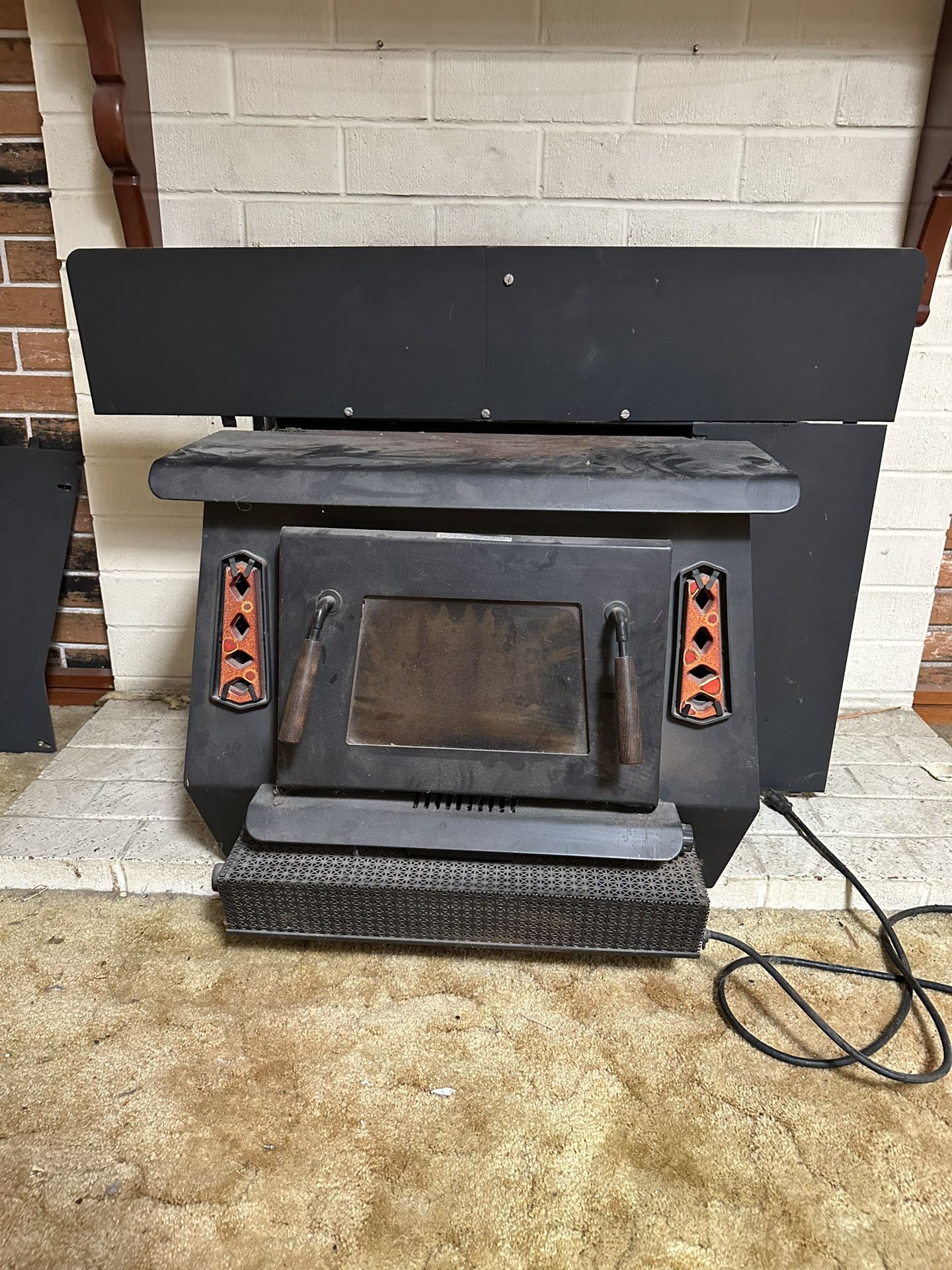 Iron Wood Burning Fireplace