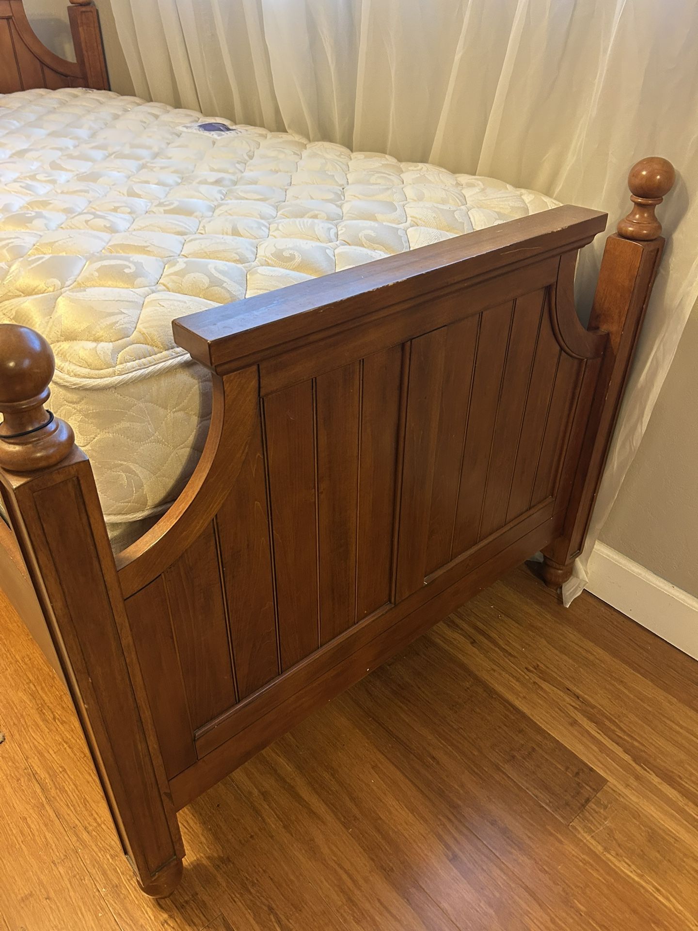 Wood Bed frame (twin, raised)