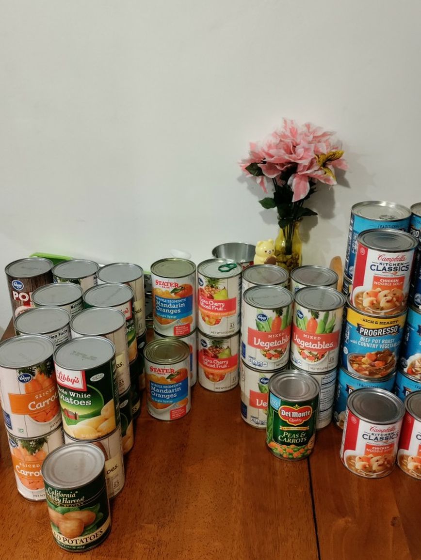 Unopened Canned Food Variety